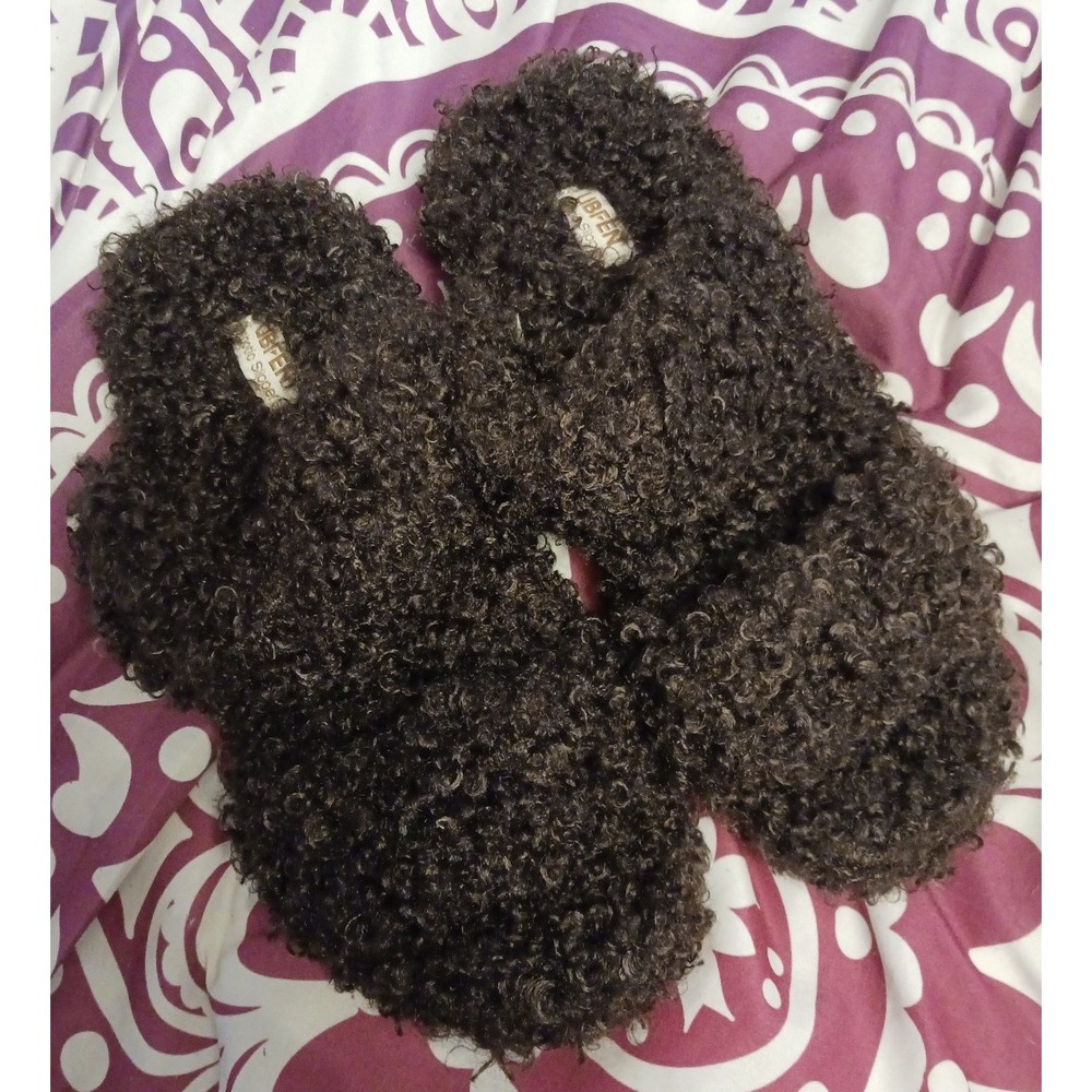 NEW Ubfen Women's Brown Fuzzy Orthotic‎ Arch Support Slippers, Size 11